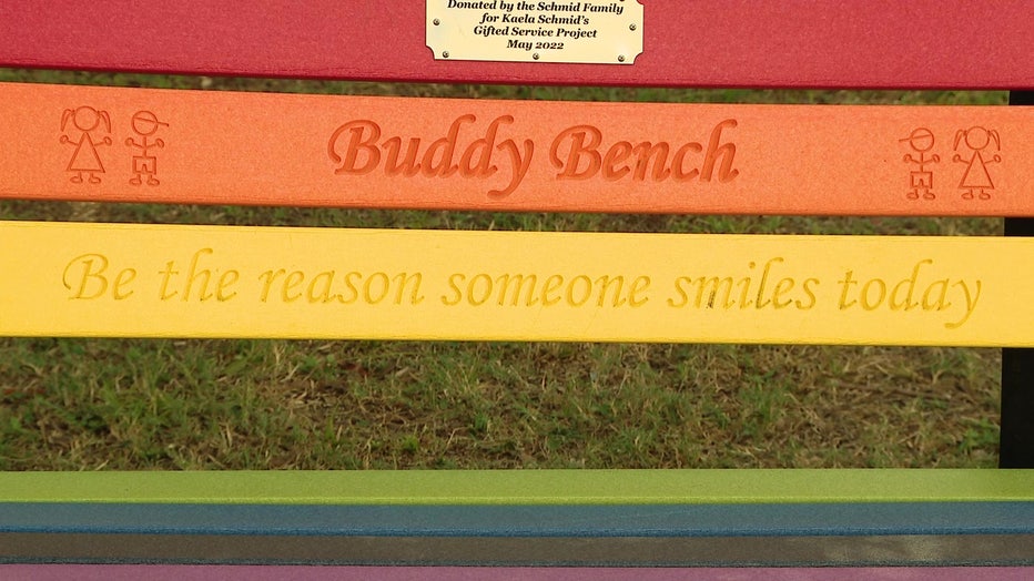 The Buddy Bench was part of the Gifted School Service Project.