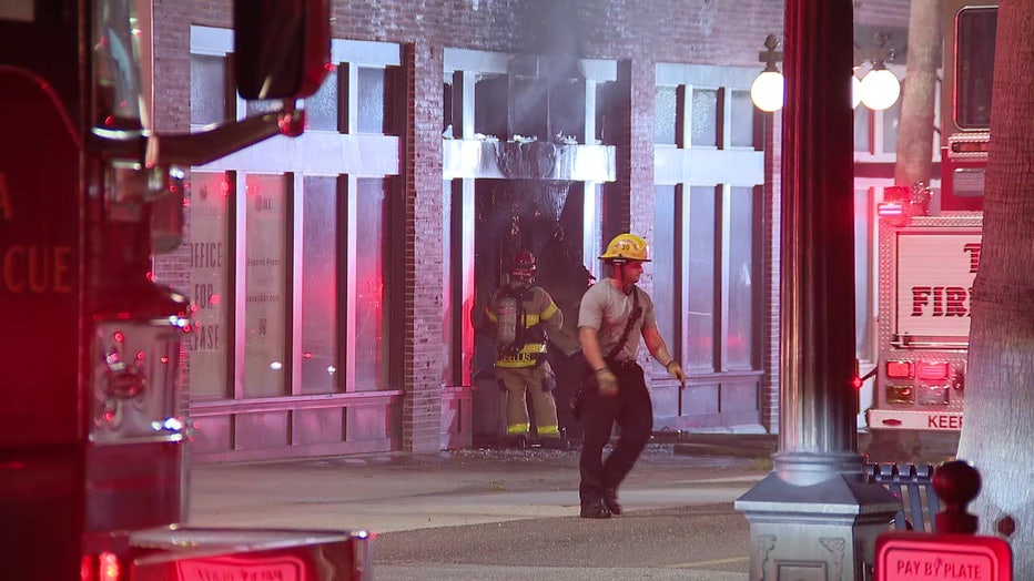 File: Smoke billows from Ybor building