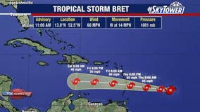 Tropical Storm Bret expected to strengthen but not become a hurricane