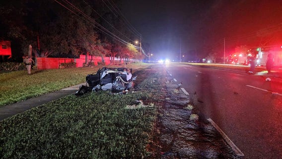 Car splits in half during fatal Largo crash, FHP says