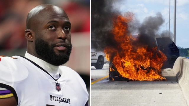 Former Bucs star Leonard Fournette’s car catches fire in the middle of I-275 in Tampa
