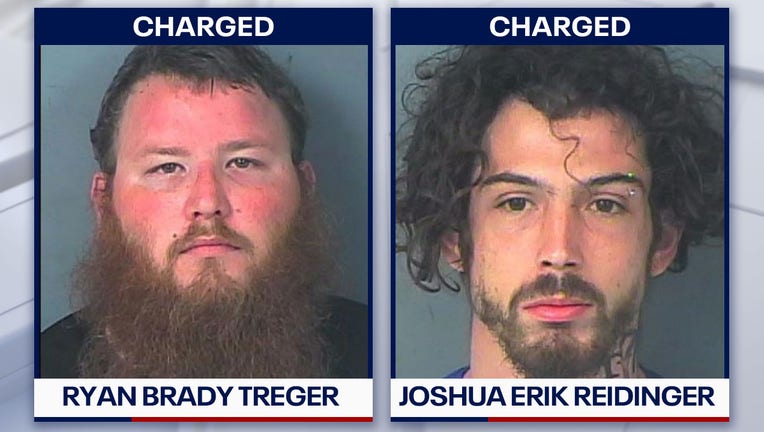 Ryan Brady Treger and Joshua Erik Reidinger were both arrested and charged with robbery.