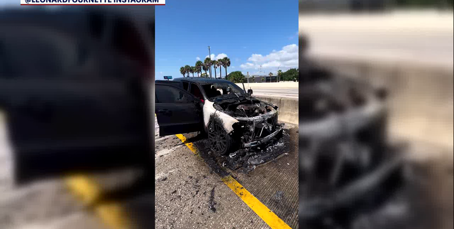 NFL running back Leonard Fournette says his car caught fire on the freeway