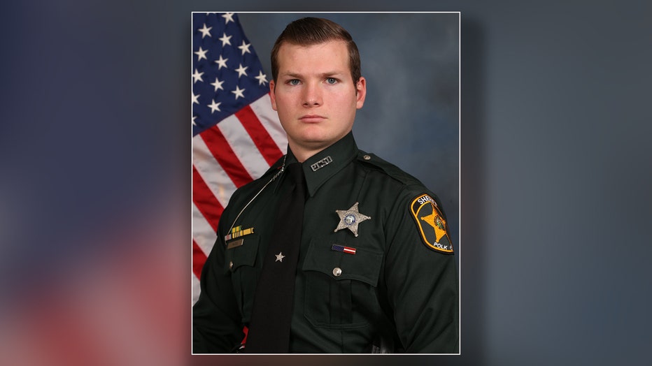 Polk County Deputy Samuel Yates was hospitalized after being shot by an armed suspect. Image is courtesy of the Polk County Sheriff's Office. 