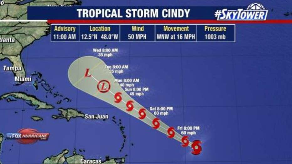 Tropical Storm Cindy Forms As Tropical Storm Bret Begins To Weaken ...