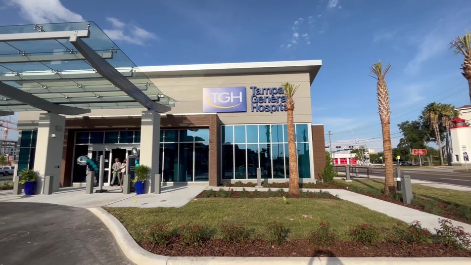 Exterior of A clinical room inside TGH's new freestanding emergency room. 