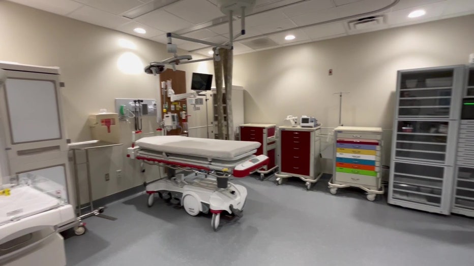 A clinical room inside TGH's new freestanding emergency room. 