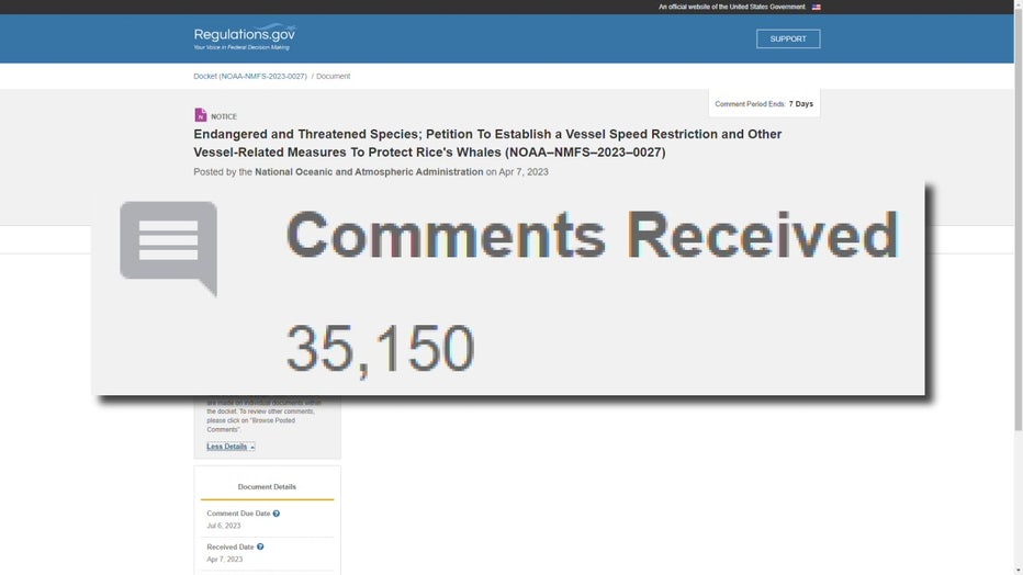 NOAA has received over 35,000 comments about the petition. 