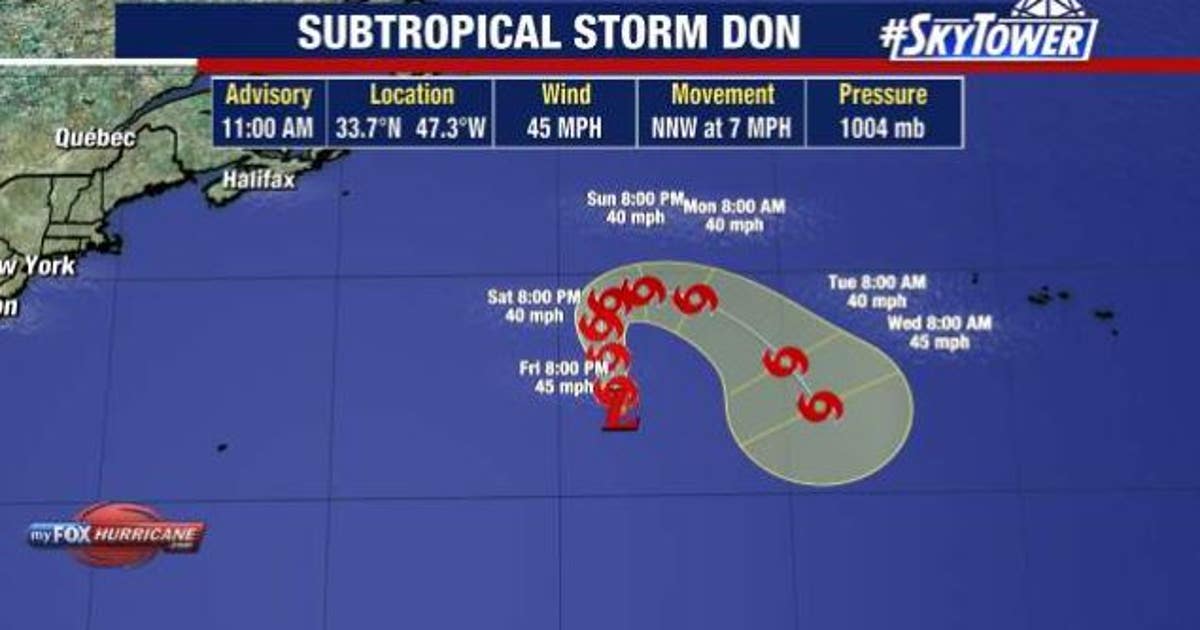 Subtropical Storm Don forms in the Atlantic | FOX 13 Tampa Bay