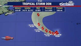 Tropical Storm Don moving slowly through Atlantic