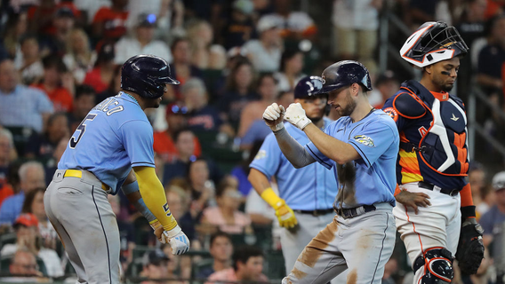 Brandon Lowe, Josh Lowe lead Rays past Astros in 8-2 win