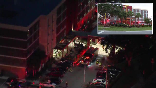 Exterior of Largo hotel catches on fire, officials say