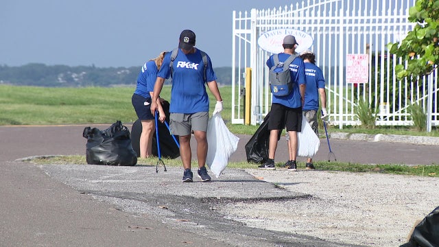 Volunteers help with July 4th cleanup efforts at Davis Islands