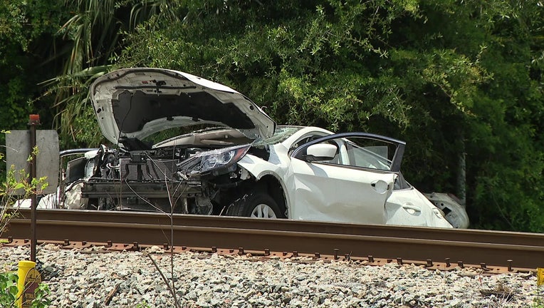 A train and SUV collide on Friday afternoon.