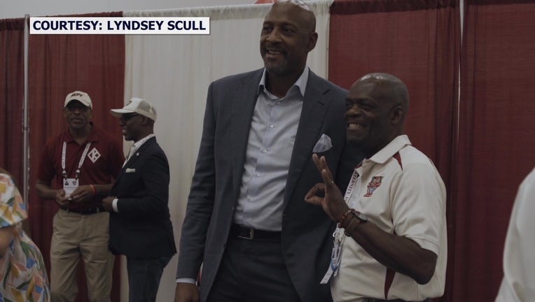 Alonzo Mourning spoke at the annual meeting of the Kappa Alpha Psi fraternity about awareness for kidney disease. Courtesy: Lyndsey Scull