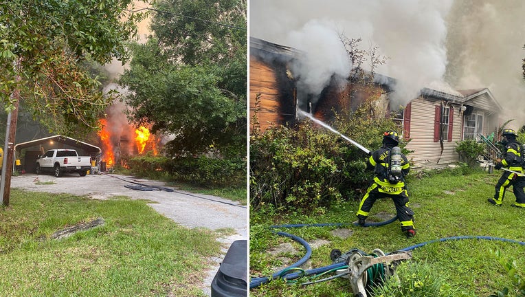 A neighbor saw the fire from across the street and reported it. Courtesy: Hillsborough County Fire Rescue