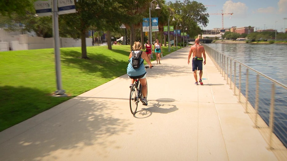 Cyclists are supposed to abide by a 5 mph speed limit.