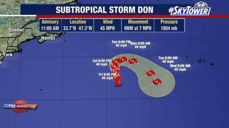 Subtropical Storm Don Forms In The Atlantic | FOX 13 Tampa Bay