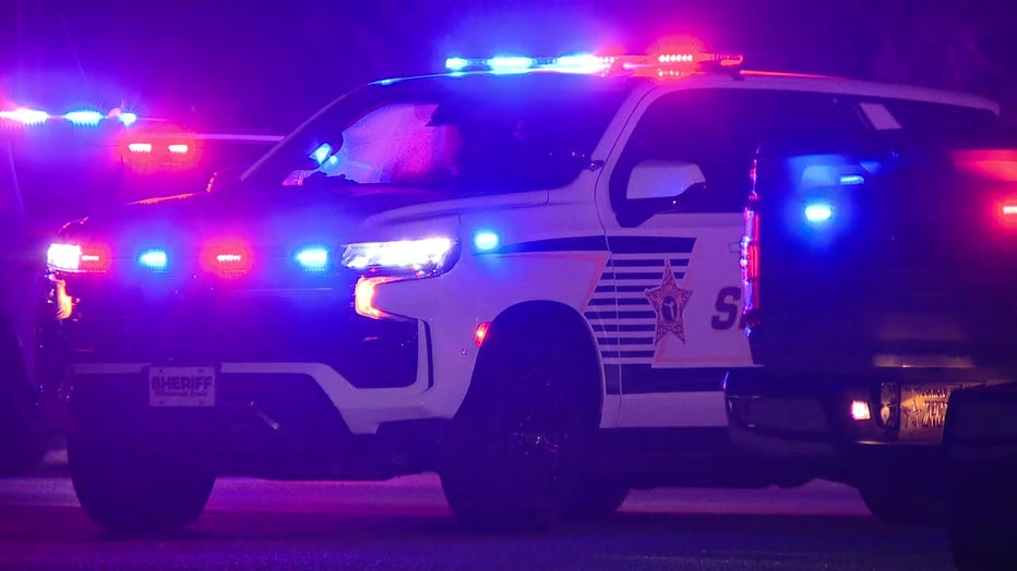 HCSO patrol vehicle at the scene of a fatal crash.