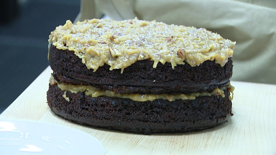 German chocolate cake made by Doug Lehrian.