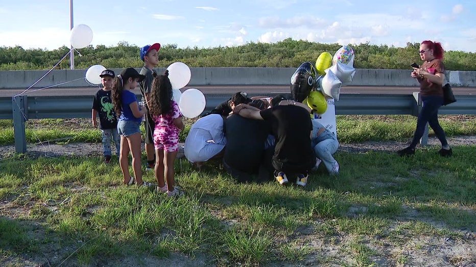 Yitzian Torres Garcia's family holds vigil where child was shot to death on the Fourth of July. 