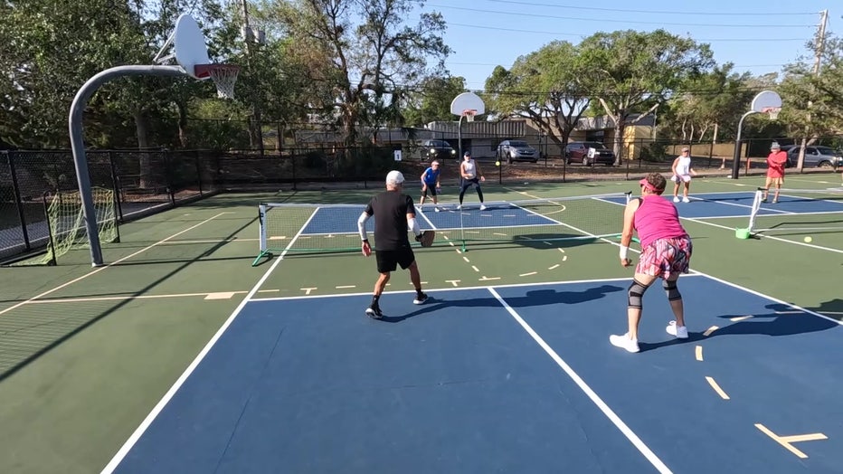 Pickleball fans take the court at a Bay Area YMCA. 