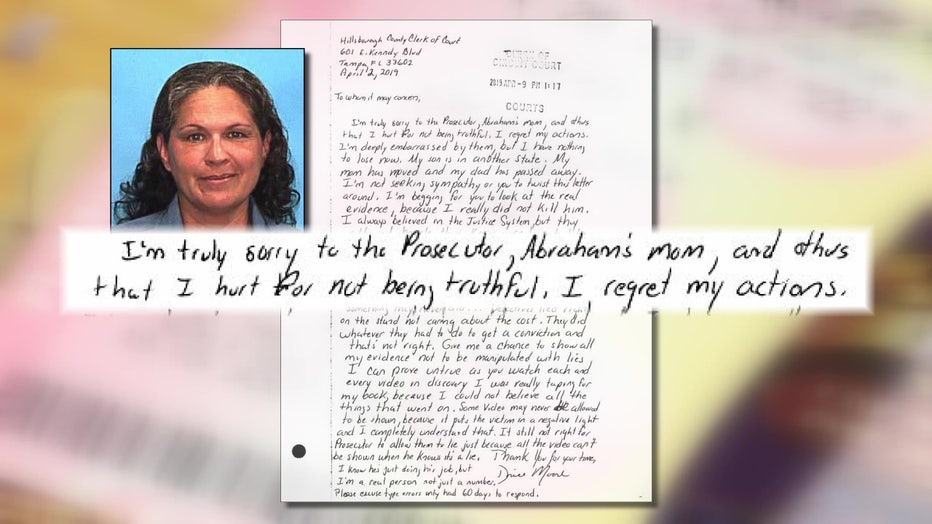 Dee Dee Moore wrote an apology note, but says she didn't kill Shakespeare.