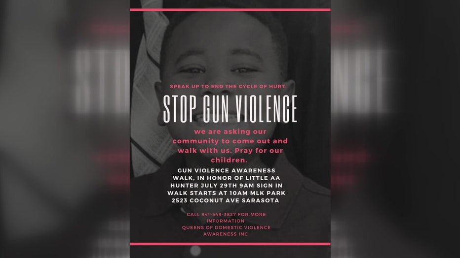 Aaron Hunter's family is hosting a 'Stop the Violence' walk. 