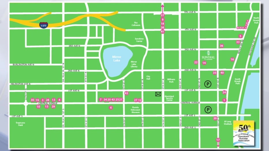 St. Pete is giving shoppers a map with the location of participating merchants. 