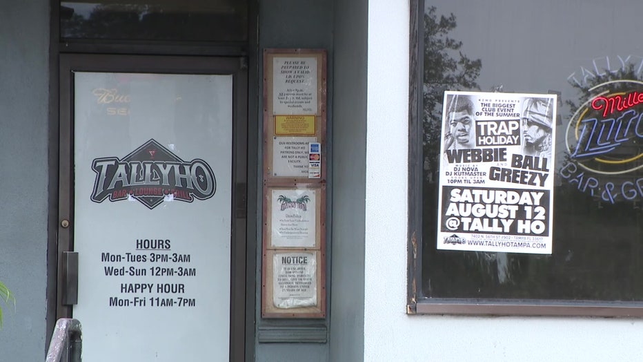 Exterior image of Tally Ho Bar where deputies say five people were shot early Sunday morning.