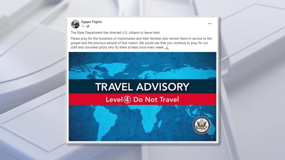Agape responded on Twitter to the U.S. travel advisory. 