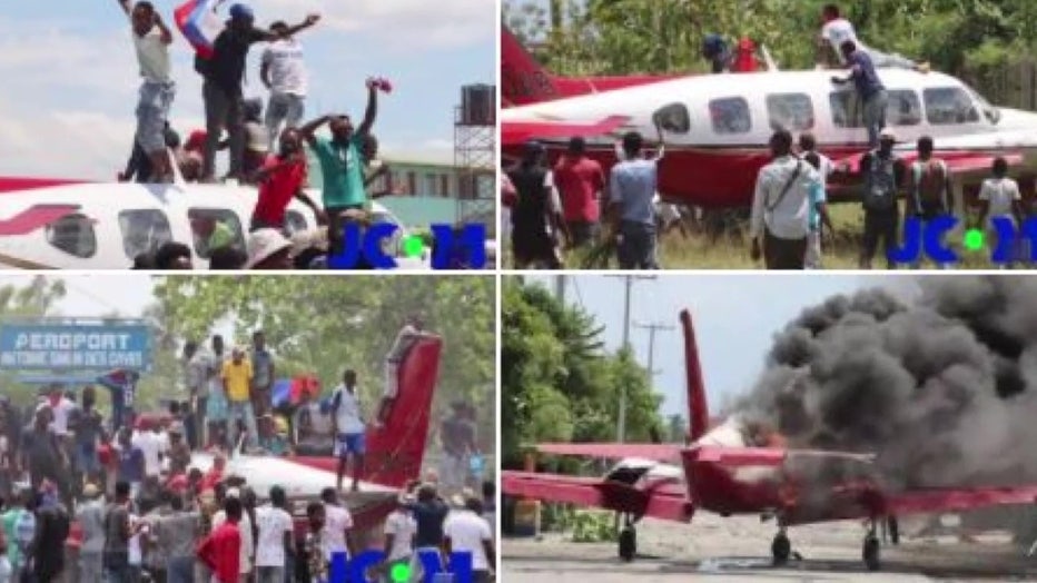 File: An Agape plane was burned in Haiti during a period of unrest. 