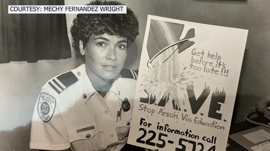 Fernandez Wright was the first female firefighter hired. Courtesy: Mechy Fernandez Wright