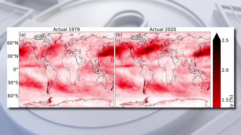 The air is hotter now compared to 1979.