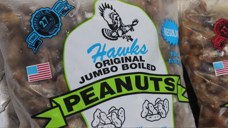Hawks Boiled Peanuts are made in Tampa.