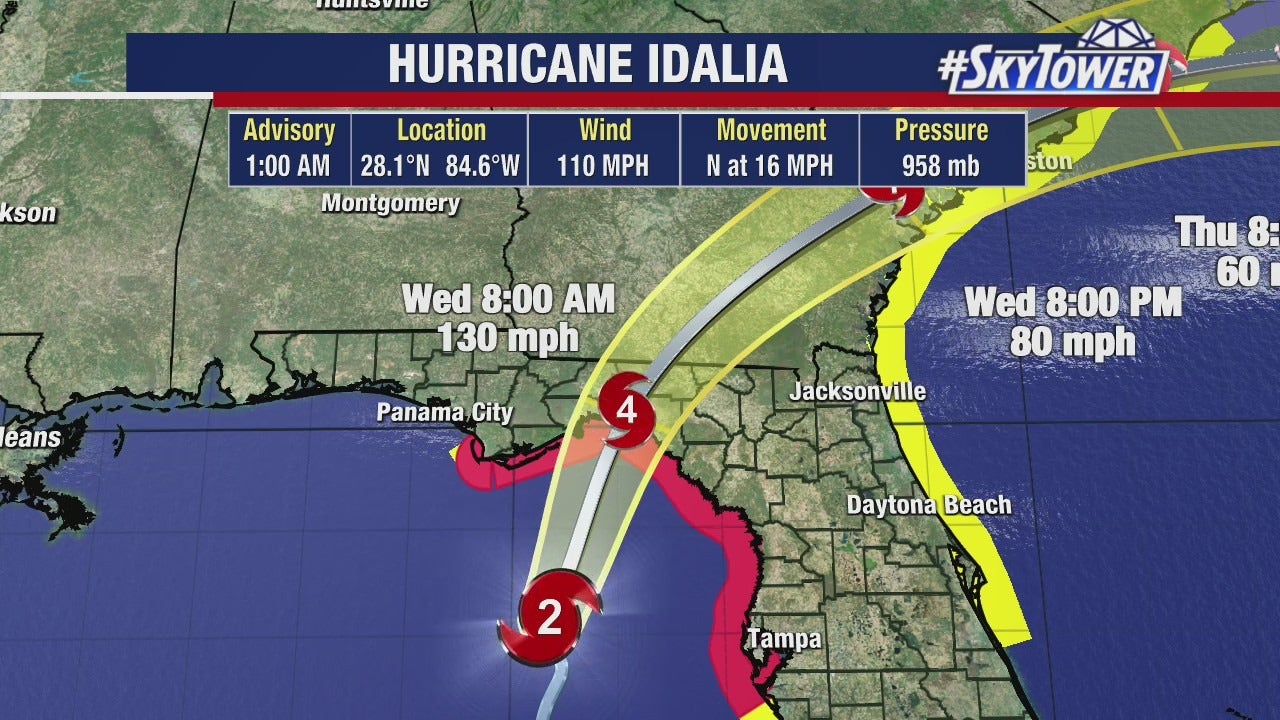 Hurricane Idalia updates Storm expected to dangerous Cat 4 at