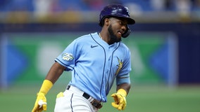 Osleivis Basabe's crushes first major league homer as the Rays beat the Rockies 12-4