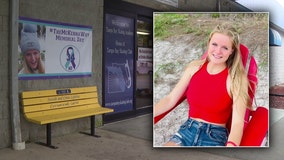 Bay area teen who took her own life honored with yellow bench at Tampa Bay Skating Academy