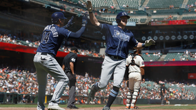 Raley races for 1st pinch-hit, inside-the-park HR in Rays' history in 6-1 win