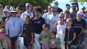 Volunteers and non-profit Keep Pinellas Beautiful join forces to clean up Gandy Beach