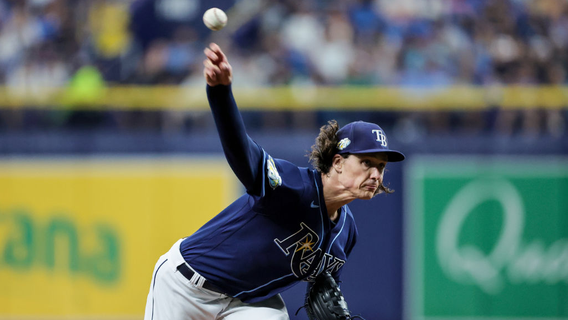 Glasnow takes no-hitter into the sixth inning in Rays 3-0 win