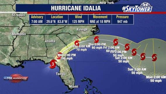 Hurricane Idalia updates: Storm downgraded to Category 3 ahead of landfall