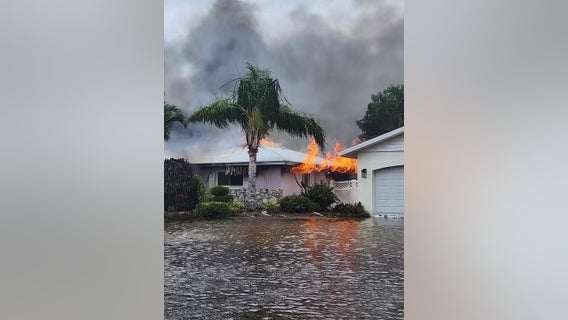 Resident rescued from house fire in St. Pete as Idalia floods surge
