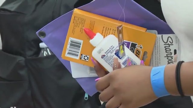 Students receive school supply donations from Amazon and Macy’s