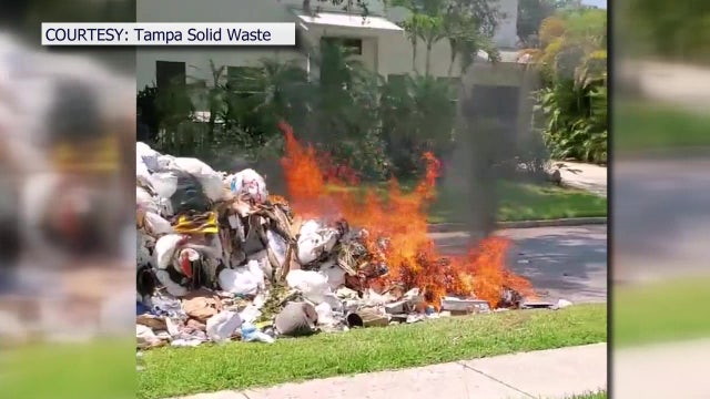 Tampa residents urged to properly dispose of lithium-ion batteries after garbage truck fires