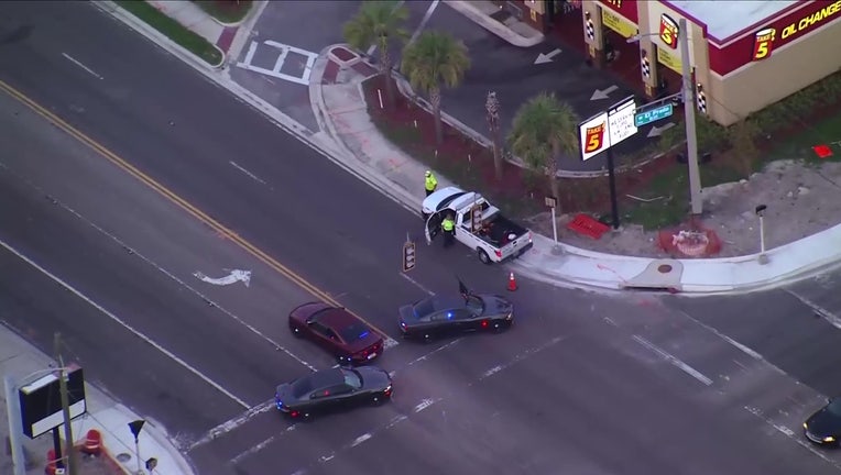 A pedestrian was killed Tuesday morning after being hit by a vehicle on Dale Mabry Highway. 