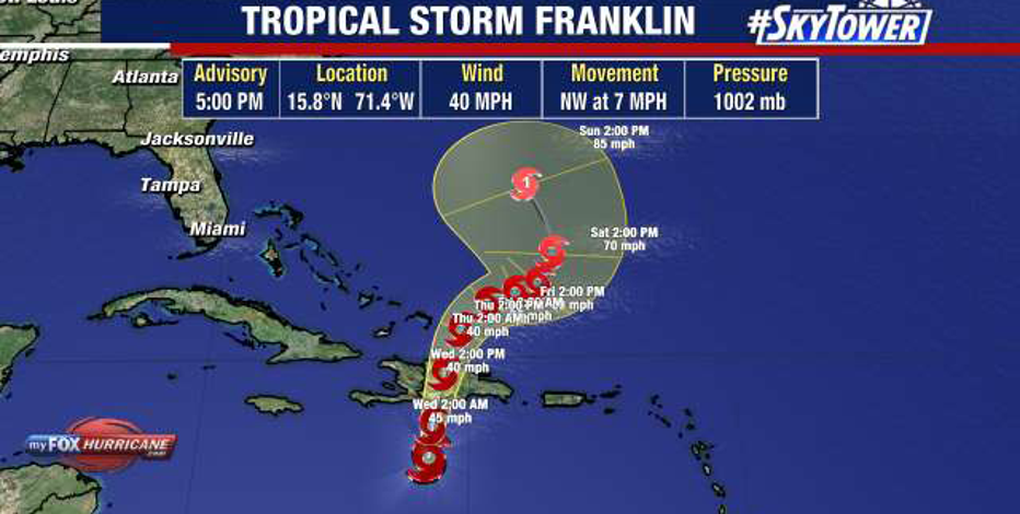 UPDATE: Tropical Storm Franklin expected to make Mexico landfall overnight