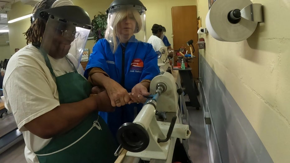 Sullivan teaches students who are visually impaired.