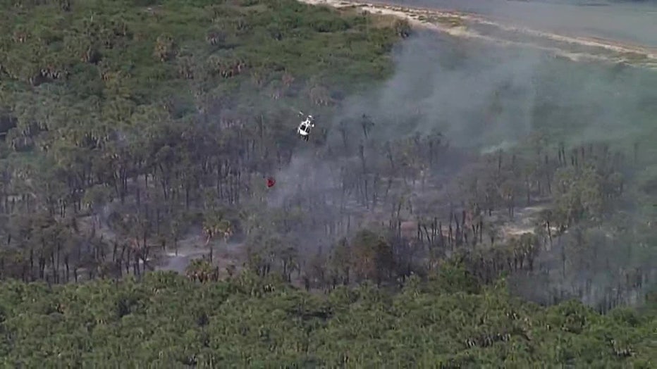 Officials say 30 acres burned.