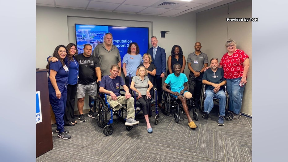 Marin helps lead TGH's amputee support group.